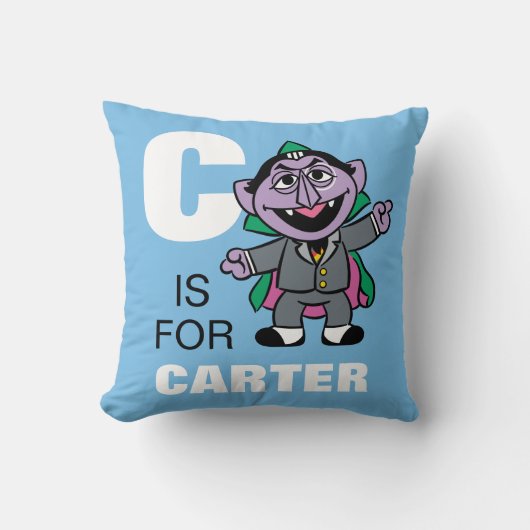 Cはフォン・カウント(Count von Count) |名前の追加 クッション (正面)