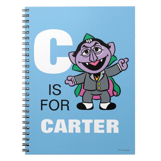 Cはフォン・カウント(Count von Count) |名前の追加 ノートブック (正面)
