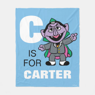 Cはフォン・カウント(Count von Count)  名前の追加 フリースブランケット