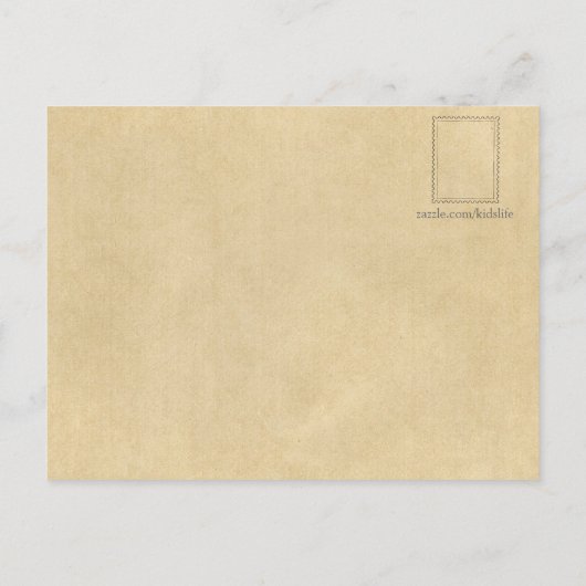 Cはラクダ用 – アルファベットアニマル ポストカード (裏面)