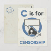 Cは検閲 ポストカード (正面/裏面)