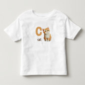 Cは猫のトドラーTシャツ トドラーTシャツ (正面)