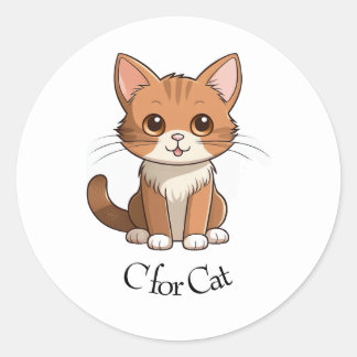 Cは猫 ラウンドシール