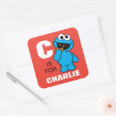 Cは|があなたの名前を加えるクッキーモンスターのためです スクエアシール (封筒)