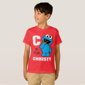 Cは|があなたの名前を加えるクッキーモンスターのためです Tシャツ (正面フル)