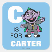 Cは|があなたの名前を加える計算フォンCountのためです スクエアシール (正面)