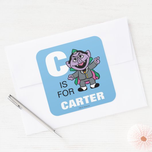 Cは|があなたの名前を加える計算フォンCountのためです スクエアシール (封筒)