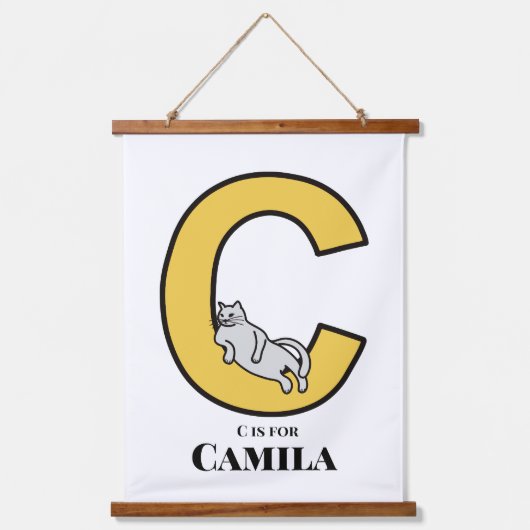 Cは.....版のポスパーソナライズされたタだ 吊り下げ型タペストリー (正面)