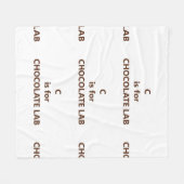 cはchoc lab用 フリースブランケット (正面(横))
