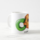 CはCookie Alphabet Letter Chocolate Chip用 コーヒーマグカップ (正面左)