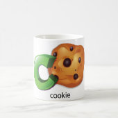 CはCookie Alphabet Letter Chocolate Chip用 コーヒーマグカップ (中央)