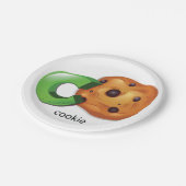 CはCookie Alphabet Letter Chocolate Chip用 ペーパープレート (アングル)