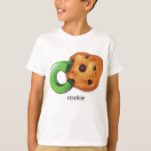 CはCookie Alphabet Letter Chocolate Chip用 Tシャツ (正面)