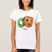 CはCookie Alphabet Letter Chocolate Chip用 Tシャツ (正面)