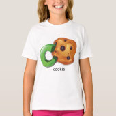 CはCookie Alphabet Letter Chocolate Chip用 Tシャツ (正面)