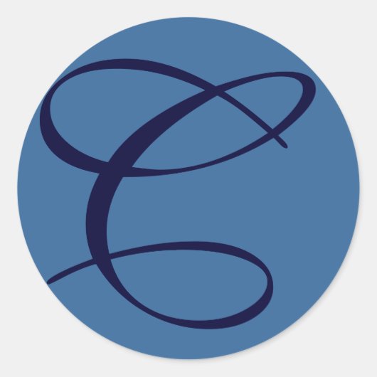 Cイニシャルシール ラウンドシール (正面)