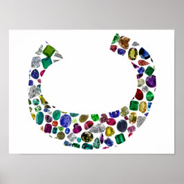 Cイニシャルジェムデザイン ポスター