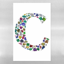 Cイニシャルジェムデザイン マグネットドライイレースシート