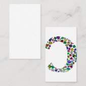 Cイニシャルジェムデザイン 名刺 (正面/裏面)