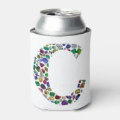 Cイニシャルジェムデザイン 缶クーラー (缶正面)