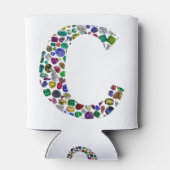 Cイニシャルジェムデザイン 缶クーラー (裏面)