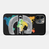 Cイニシャルパーソナライズされたシルバーモノグラムあなたの名前 Case-Mate iPhoneケース (裏面(横))