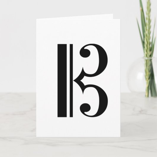 Cクレフ、音符記号空白のなNotecard カード (正面)