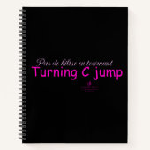 Cジャンプブラックとピンクへの転換 ノートブック (正面)