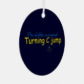 Cジャンプ海軍とウクライナBl.とYel.ラウンド メタルオーナメント (正面右)