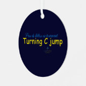 Cジャンプ海軍とウクライナBl.とYel.ラウンド メタルオーナメント (正面左)