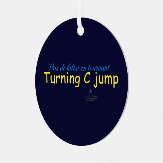 Cジャンプ海軍とウクライナBl.とYel.ラウンド メタルオーナメント (正面左)