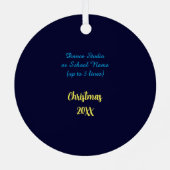 Cジャンプ海軍とウクライナBl.とYel.ラウンド メタルオーナメント (裏面)