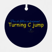 Cジャンプ海軍とウクライナBl.とYel.ラウンド メタルオーナメント (正面)