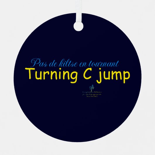 Cジャンプ海軍とウクライナBl.とYel.ラウンド メタルオーナメント (正面)