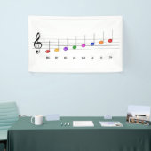Cスケー専攻のル・イン・トレブル・クレフ、 音符記号・キッズ・ミュージック・リテラシー 横断幕 (トレードショー)