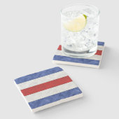 Cチャーリー水航海の色シグナル海上国旗 ストーンコースター (横)