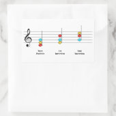 Cトライアド専攻のインSolfege Kids Music Lesson 長方形シール (バッグ)