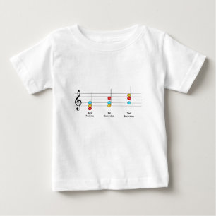 Cトライ専攻のアドインバージョンズSolfege Kids Musicレッスン ベビーTシャツ