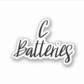 Cバッテリ保管ステッカー シール (正面)