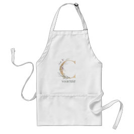Cモノグラムパーソナライズされたフローラ スタンダードエプロン