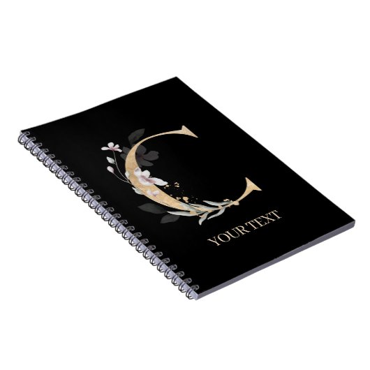 Cモノグラムフローラパーソナライズされたノート ノートブック (右側)