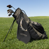 Cモノグラムフローラパーソナライズされた ゴルフタオル (グリーン)