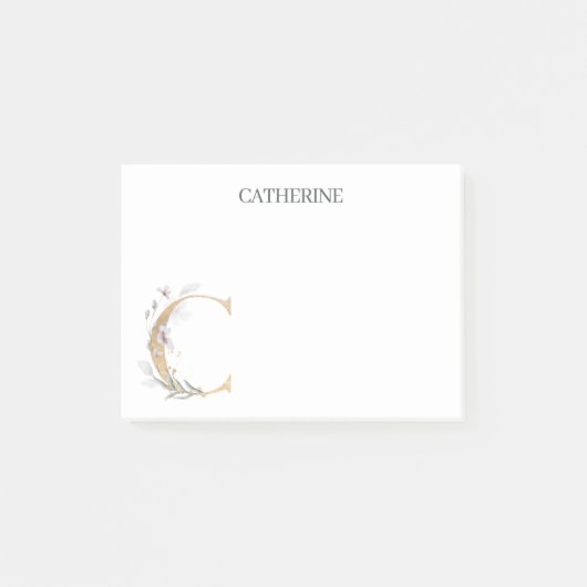 Cモノグラムフローラパーソナライズされた ポストイット (正面)