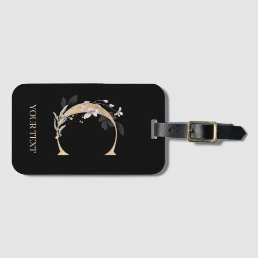 Cモノグラムフローラパーソナライズされた ラゲッジタグ (正面横)