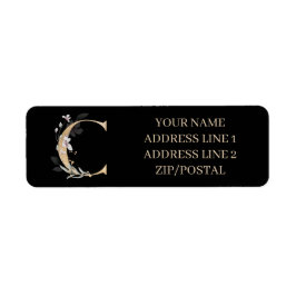 Cモノグラムフローララパーソナライズされたベル ラベル