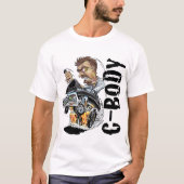 C体の気違いの人は改造しました Tシャツ (正面)