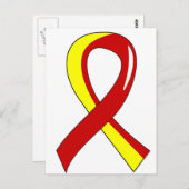 C型肝炎赤色リボン3 ポストカード (正面/裏面)