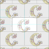 C字形モノグラム加飾文字カスタム織物 ファブリック (タイル)