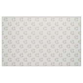 C字形モノグラム加飾文字カスタム織物 ファブリック (ファットクウォーター)