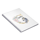 C文字パーソナライズされた名（馬付き）   ノートブック (右側)